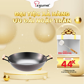 Chảo gang đúc công nghệ mới La gourmet Nitrigan™ 40cm lòng sâu 8L - 399434 (tốt cho sức khỏe, siêu bền)