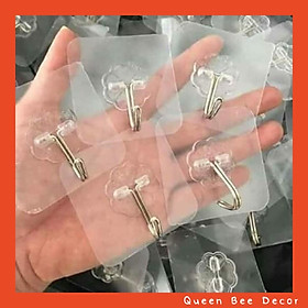 Combo 10 Móc Treo Đồ Trong Suốt Thần Thánh  - Móc Treo Đồ Dán Tường Siêu Dính Siêu Chịu Lực
