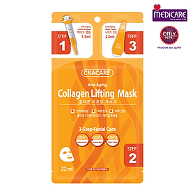 0107427 Mặt nạ CRACARE dưỡng 3 bước tinh chất Collagen 25.5ml