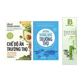 Combo 2 cuốn sách hiểu để bảo vệ sức khỏe: chế độ ăn trường thọ + những vùng đất trường thọ