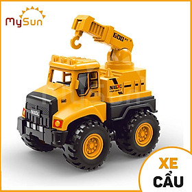 Bộ xe đồ chơi CÔNG TRÌNH cho bé trai mô hình Cần cẩu, Xe Ben, Xe Tải, Trộn bê tông – MySun