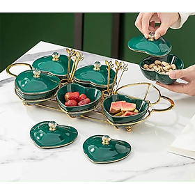 Mua ÂU SỨ XANH TIM ĐỰNG BÁNH MỨT KẸO