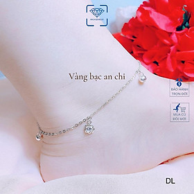 Lắc chân bạc nữ thời trang hè 2022 gắn chuông, trăng sao, quả lắc, cỏ 4 lá. trang sức Anchi jewelry