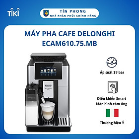 Mua Máy pha cafe Delonghi ECAM610.75.MB - Áp suất bơm : 19 (bar) - Điều khiển qua ứng dụng điện thoại - Hàng chính hãng