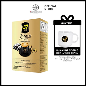 Trung Nguyên Legend - Cà phê sữa hòa tan G7 Gold Picasso Latte - Hộp 14 gói x 18gr