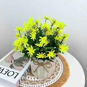 Mua Chậu cây giả để bàn làm việc  bình hoa để bàn trang trí - Cây giả  hoa lụa trang trí nhà cửa