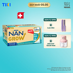 Thùng sữa bột pha sẵn Nestlé NANGROW 6(4x180ml) sữa mát công thức từ Thụy Sĩ với 100% Canxi giúp bé cao lớn vượt trội dành cho bé từ 1 tuổi