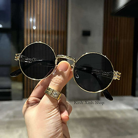 Kính mát nam nữ cao cấp Mắt tròn xoe - Kính râm thầy bói