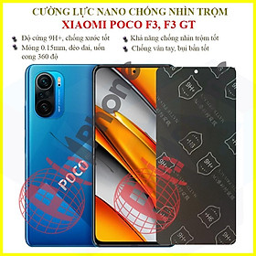 Dán chống nhìn trộm Xiaomi Poco F3, F3 GT - Dán cường lực dẻo nano 9H