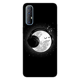 Ốp lưng dành cho Oppo Reno 3 Pro mẫu Mặt Trăng Nghe Nhạc