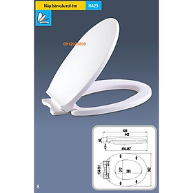 Mua HA29 - Nắp bồn cầu cao cấp rơi êm  không tiếng động