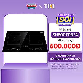 Bếp Âm Đôi Từ - Hồng Ngoaị Sunhouse Mama MMB9100VN (73 cm) (4000W) - Hàng Chính Hãng