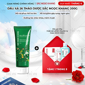 Dầu Xả 26 Thảo Dược Sắc Ngọc Khang - Hỗ Trợ Làm Sạch Sâu, Giảm Gãy Rụng, Phục Hồi Hư Tổn, Nuôi Dưỡng Mái Tóc Chắc Khỏe Bồng Bềnh