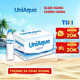 Nước uống đóng chai UniAqua - Thùng 24 chai 500ml