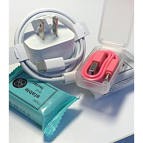 Mua Bộ Củ Cáp sạc PD nhanh 20W dùng cho Iphone 12  Ipad ( tặng kèm Cáp lighting 20cm màu ngẫu nhiên)