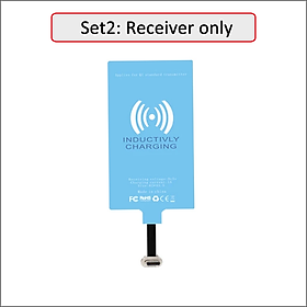 Bộ thu sạc không dây QI cho Infinix Zero 20 8 X Pro Zero Ultra Zero 5G 2023 Bộ sạc không dây+Bộ điều hợp USB Type-C