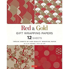 Red & Gold Gift Wrapping Papers