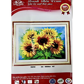 Mua Tranh thêu kín Hoa hướng dương vs8250  kích thước 50 x 65 cm