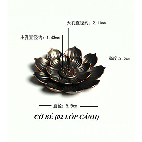 Mua Bộ Chân Đế Cắm Nhang Trầm Bằng Hợp Kim Đồng Hình Hoa Sen