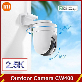 Máy ảnh ngoài trời Xiaomi CW400 2.5K Smart 360 PTZ WiFi CCTV Giám sát video Webcam IP66 Waterproof MI Home Secuirty IP Camera màu: Thêm 64GB TF