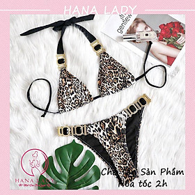 Bikini 2 mảnh sexy họa tiết da beo gợi cảm, đồ tắm dây quyến rũ BN138