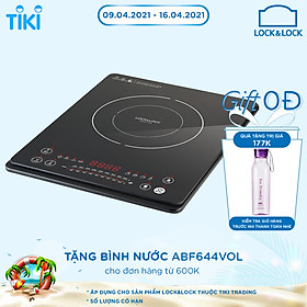 Bếp Điện Từ Ultra-Slim Lock&Lock EJI131BLK (2000W) - Đen - Hàng Chính Hãng