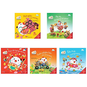 [Download Sách] Combo 1 - Gà Mẹ Cục Tác Và Đàn Con Lông Vàng (5 Tập: Chớ Giận Lúc Mẹ Bận + Chơi Đồ Hàng Với Mẹ + Cuộc Phiêu Lưu Với Xe Ba Bánh + Gà Mẹ Mong Manh + Mẹ Ơi, Để Chúng Con Giúp!)