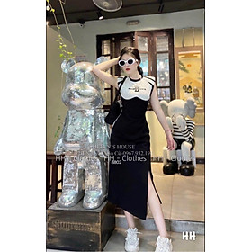 VÁY ĐI CHƠI, VÁY MAXI, VÁY ÔM BODY, VÁY THUN PHỐI XẺ CỰC HOT