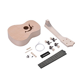 Đàn Ukulele Tự Làm Gồm Thân Đàn + Cần Đàn + Dây Đàn (21Inch)
