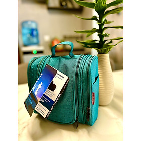 Túi mỹ phẩm Travelaner đựng đồ dùng cá nhân, túi vải du lịch unisex có móc treo vải PVC chống thấm
