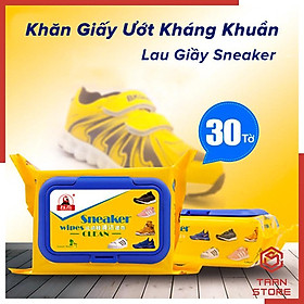 Khăn Giấy Lau Giày Sneaker Chuyên Dụng Khăn Ướt Vệ Sinh Giày Dép Dép Da Siêu Sạch 1 gói 30 tờ