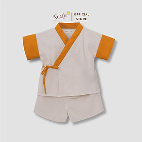 Bộ Áo Quần Linen Thoáng Mát Cho Bé Trai Bé Gái - JINBEI SET - SEL005