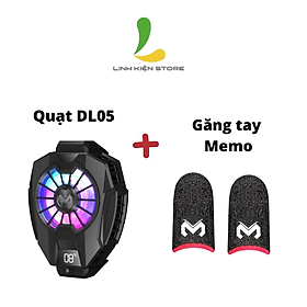 Quạt tản nhiệt MEMO DL05 - Thiết bị hạ nhiệt gaming dành cho điên thoại siêu lạnh, hiển thị nhiệt độ, LED RGB, Kẹp thu vào 2 chiều - Hàng Nhập Khẩu