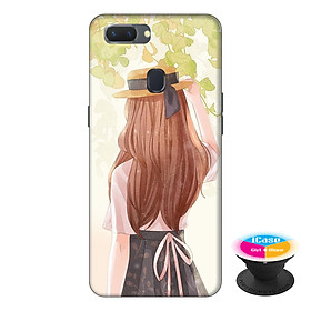 Ốp lưng điện thoại Oppo A5S hình Phía Sua Một Cô Gái tặng kèm giá đỡ điện thoại iCase xinh xắn - Hàng chính hãng