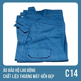 Áo bảo hộ lao động, chất liệu thoáng mát, bền đẹp - Mã C14 - 5 - 1 Áo