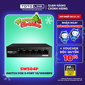 Mua Bộ chuyển đổi 5-Port 10/100Mbps PoE Powered - SW504P-Hàng Chính Hãng