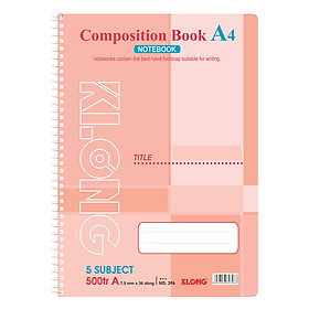 Sổ Lò Xo Đơn Composition Book Klong MS 396 (500 Trang)