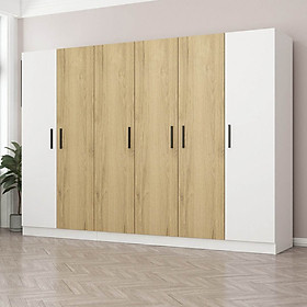 Tủ quần áo gỗ hiện đại SMLIFE Cuperly  | Gỗ MDF dày 17mm chống ẩm | D270xR52xC190cm