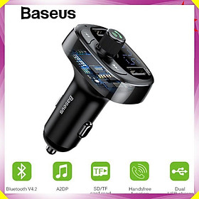 Mua Tẩu nghe nhạc trên ô tô  xe hơi Bluetooth V4.2 thương hiệu Baseus CCALL-TM01 - Hàng Chính Hãng