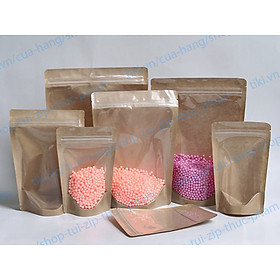 Mua 1kg Túi zip giấy kraft 1 mặt trong 1 mặt giấy - nhìn thấy sản phẩm bên trong