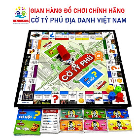 Cờ Tỷ Phú Monopoly Phiên Bản Các Địa Danh Việt Nam Tặng Kèm Xúc Xắc Gỗ,BoardGame Gia Đình Vui Nhộn Nhất Mọi Thời Đại