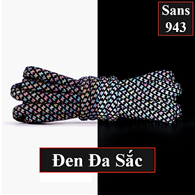 Dây giày dạ quang phản quang bản tròn giầy cao cổ boot thể thao sneaker nam nữ dài 1m 1m2 1m4 1m6 1m8 Sans943