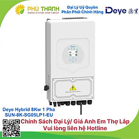 Mua   Chính hãng   Inverter   Biến tần hòa lưới lưu trữ Deye các loại / HYBRID DEYE 5KW 1 PHA ( SUN-5K-SG03LP1-EU) / HYBRID DEYE 8KW 1 PHA (SUN-8K-SG05LP1-EU) / HYBRID DEYE 12KW 3 PHA ( SUN-12K-SG01LP3-EU)