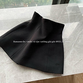 Chân váy thêu con ong cạp lưng cao dáng chữ A kiểu xòe phồng siêu đẹp thơi trang váy thêu ong 5345