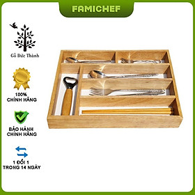 Mua Khay muỗng nĩa 6 ngăn Gỗ Đức Thành 23031