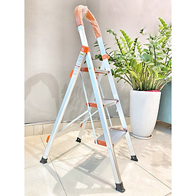 Thang nhôm 3 - 4 - 5 - 6 bậc xếp gọn - chữ A -  bản to - tay vịn -  cao cấp chính hãng -  thang gia đình đa năng gấp gọn