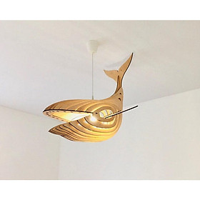 Đèn gỗ trang trí, thả trần, decor nhà cửa, quán cafe, trà sữa hình cá Heo chất liệu cao cấp LP1171