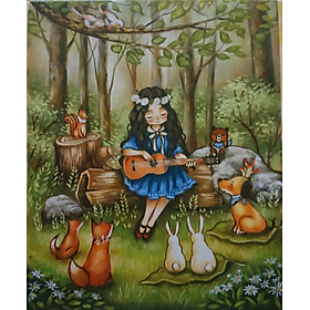 Mua Nghệ Sĩ Ghita - Tranh Sơn Dầu Vẽ Tay 40x50cm