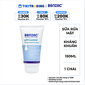Sữa Rửa Mặt Kháng Khuẩn Cân Bằng pH Benzac 150ML