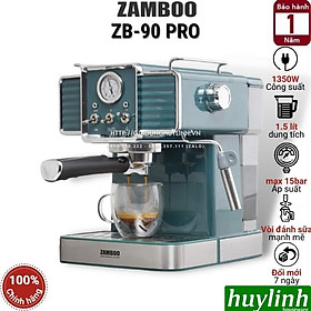 Máy pha cà phê Zamboo ZB-90 PRO - Tặng máy xay 100GR - Hàng chính hãng